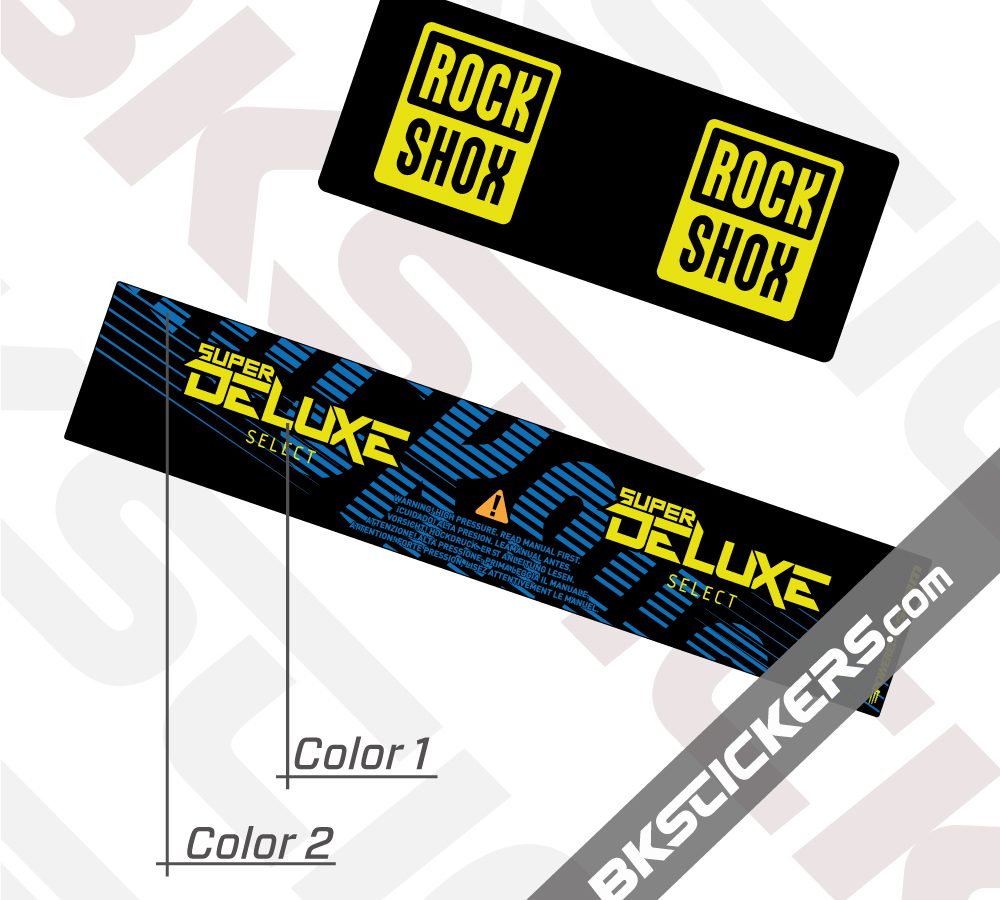 Rockshox Super Deluxe Select 2021 Rear Shox Decals kit
