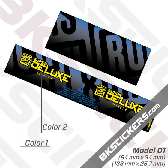Rockshox Super Deluxe Select Plus 2021 Rear ShoxDecals kit 3