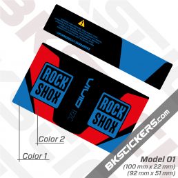 Rockshox Vivid R2C 2021 Rear Shock Decals kit