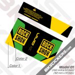 Rockshox Vivid R2C 2021 Rear Shock Decals kit