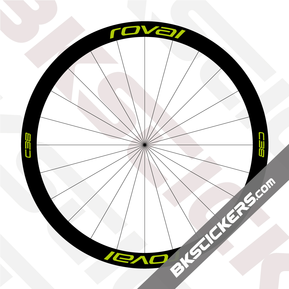 Road Bike Wheel Sticker Set Decals Kit 38mm Rim Depth Fits For Roval c38 Bicycle 