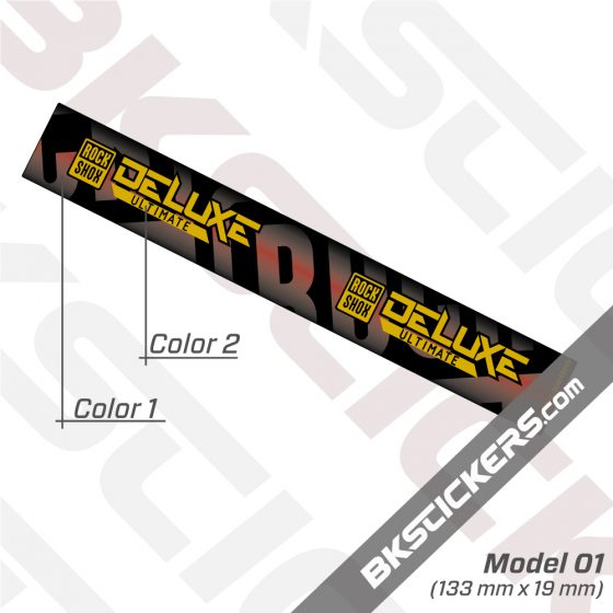 Rockshox Deluxe Ultimate 2021 Remote Rear Shock Decals kit 03