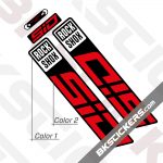 Rockshox SID 2022 Black Fork Decals kit