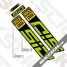 Rockshox SID SL 2022 Black Fork Decals kit - BkStickers.com