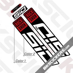 Rockshox SID SL 2022 Black Fork Decals kit - BkStickers.com