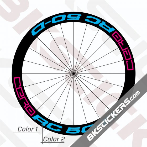 Cero RC50 Disc Carbon Clincher Decals Kit - Bkstickers.com Rim Stickers