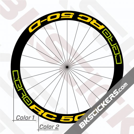 Cero RC50 Disc Carbon Clincher Decals Kit - Bkstickers.com Rim Stickers
